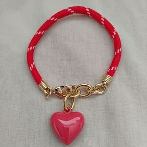 Roxanne Assoulin The Happy Cord Charm Bracelet With dark rose Charm